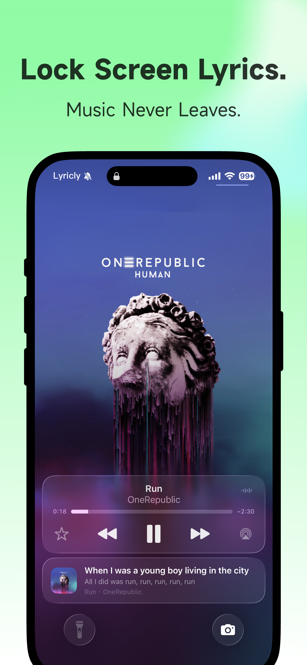 Lyricly iPhone Lock Screen lyrics App Store preview